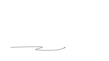 Meyve bahçesi logosu kimliği için sağlıklı organik hindistancevizi dilimlenmiş ve sürekli çizilen çizgilerin animasyonu. Meyve bahçesi ikonu için taze meyve konsepti. Tam uzunluktaki bir çizgi canlandırması