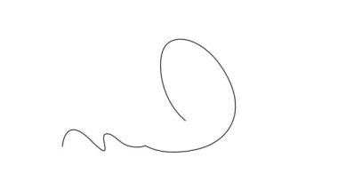 Meyve bahçesi logosu kimliği için dilimlenmiş taze, organik limonun sürekli çiziminin animasyonu. Meyve bahçesi ikonu için taze limonata meyve suyu kavramı. Tam uzunluktaki bir çizgi canlandırması