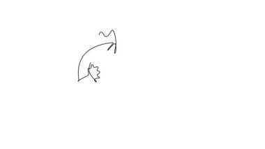 Sürekli çizilen çizgi, meyve bahçesi logosu kimliği için sağlıklı organik yaban mersinlerini kendine çekiyor. Meyve bahçesi ikonu için taze böğürtlen konsepti. Tam uzunluktaki bir çizgi canlandırması