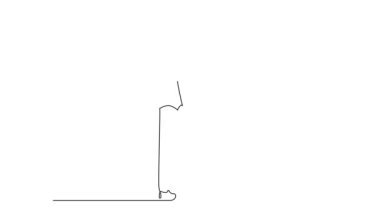 Sürekli kendini çizen animasyon, tartışırken aceleyle yürüyen ve işe geç kalmamaya çalışan iki genç erkek yöneticiyi geri çekiyor. Şehirdeki banliyö çalışanı. Tam uzunluktaki bir çizgi canlandırması