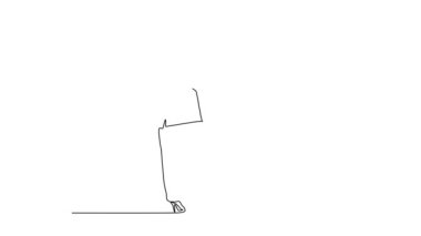 Aralıksız çizgilerin animasyonlu çizimi, genç erkek ve kadın çalışanların şirket büyümesi için yeni strateji planlarını tartışmalarını geri çekiyor. Şehirdeki banliyö işçileri. Tam uzunluktaki bir çizgi canlandırması