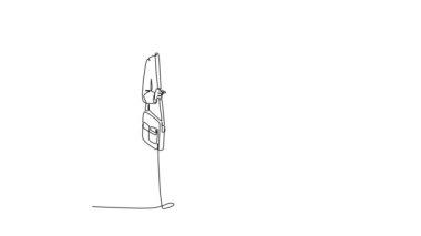 İki iş arkadaşının yürürken proje yapma hakkında konuşurken ve tartışırken sürekli çizdiği animasyon çizimi. İş birliği. Tam uzunluktaki bir çizgi canlandırması