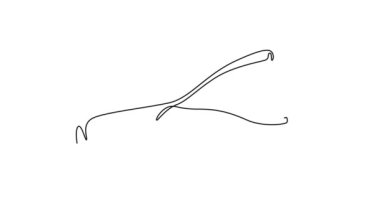 Çiftlik logosu kimliği için sağlıklı taze organik pırasa çiziminin kendi kendine çizimi. Sebze ikonu için taze malzeme konsepti. Devamlı çizgi çekme. Tam uzunluk canlandırması