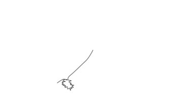 Bitki logosu kimliği için sağlıklı taze organik pırasa çiziminin sürekli çizimi. Sebze ikonu için taze malzeme konsepti. Tam uzunluktaki tek çizgi canlandırması