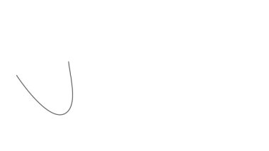 Sürekli çizginin animasyon çizimi el işadamı ya da kadın hareketi düz çapraz çizgi çeker. Beyaz tahtaya uzun zikzak çizgileri yaz. Eğitim öğrenimi. Tam uzunluktaki bir çizgi canlandırması