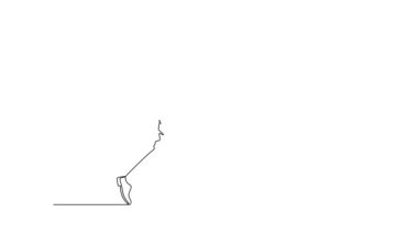 Elinde evrak çantası olan genç iş adamının ofise doğru hızla koşarkenki çizimlerinin animasyonu. Yarış yarışması projesinde çekici bir profesyonel yönetici. Tam uzunluktaki bir çizgi canlandırması