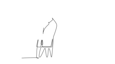 Sürekli kendini çizen animasyon genç, mutlu Müslüman çalışanları iş tanıtımını kutlamak için el kaldırıyor. Arap erkek satış ekibi projesi. Tam uzunluktaki bir çizgi canlandırması