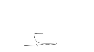 Sürekli çizilen animasyon, ev yapımı sanat dekoru için eski egzotik mini bonsai ağacını kendine çekiyor. Sergi için dekoratif saksı bitkisi. Tam uzunluktaki tek çizgi canlandırması