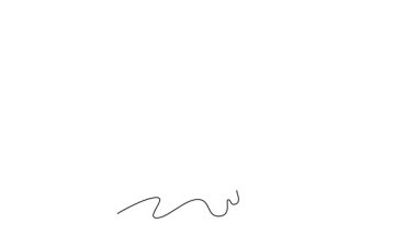 Sürekli çizim yapan badminton oyuncusu, kapalı sahada oynanan bir maçta, kesin teknik ve atletik hareketler sergileyerek badminton oyuncusuna vuruyor. Tam uzunluktaki tek çizgi canlandırması