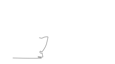 Animasyonlu kendini çizen sürekli çizen bayan tenisçi kortta hassas ve güçlü bir şekilde tenis topu servis ediyor. Mükemmel vücut, raket becerileri ve keyifli bir ruh hali. Tam uzunluktaki bir çizgi canlandırması