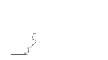 Sürekli çizilen çizgi, profesyonel tenisçiyi kendine çekiyor. Tenis topunu hassasiyetle ve güçle servis ediyor. Sporcu, teknik ve becerilerini geliştiriyor. Tam uzunluktaki tek çizgi canlandırması