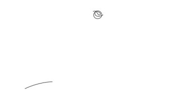 Aralıksız çizilen çizgi, profesyonel erkek voleybolcunun turnuva sırasında sahada zıplayarak topa vurmasını sağlıyor. Takım çalışması spor konsepti. Tam uzunluktaki tek çizgi canlandırması