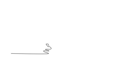 Sürekli çizginin animasyon çizimi kendine güvenen adamı başlangıç pozisyonuna getir koşmaya hazır ol. Yarış için hızlı koşu maratonu yapan bir sporcu. Tam uzunluktaki tek çizgi canlandırması