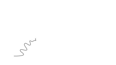 Tek çizgili animasyon, spor formalı bayan sporcunun atletizm turnuvasında kum havuzunda zıplamasını çekiyor. Sporcu kadın stadyumda antrenman yapıyor. Devamlı bir çizgi. Tam uzunluk canlandırması