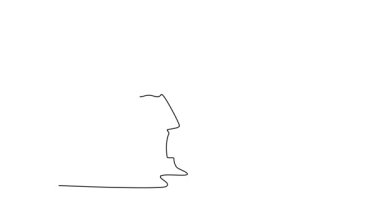 Tek çizgi çizen boksör, boks maçında yumruk ve aparkat kombinasyonları kullanır. Halatlarla ve nakavtla rakip olmak için yaklaşıyoruz. Devamlı bir çizgi. Tam uzunluk canlandırması