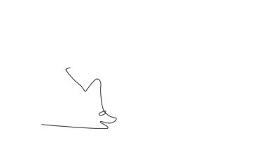 Tek çizgili animasyon, boks maçı sırasında rakibine aparkat ile vuran kaslı bir sporcuyu kendine çekiyor. Boks ringinde dövüşen iki genç boksör. Devamlı bir çizgi. Tam uzunluk canlandırması