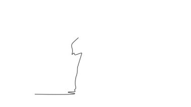 Animasyon çizimleri iki profesyonel Muay Thai boksör eğitim kickboks, spor salonunda bir egzersiz, antrenman eşi veya koçla dövüş. Tam uzunluktaki bir çizgi canlandırması