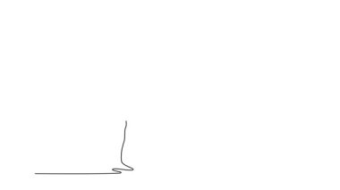 Sürekli kendini çizen vücut geliştirici, farklı pozlarda durarak kaslarını gösteriyor. Erkek, kas kasılmaları gösteriyor. Kaslı vücut formundaki sporcu. Tam uzunluktaki bir çizgi canlandırması