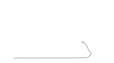 Tek çizgili kendi kendine çizim yapan kaslı bir adam spor salonunda sırt kaslarını gösteriyor. Güçlü vücut geliştiren erkek üstsüz. Vücudun kaslara uyduğunu gösteriyor. Devamlı bir çizgi. Tam uzunluk canlandırması