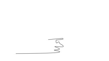 Animasyonlu kendini çizme sportif vücut geliştirici ya da ağırlık kaldırıcının spor salonunda ağırlık kaldırma egzersizi yaptığı bir harekettir. Fitness egzersizi. Tam uzunluktaki bir çizgi canlandırması