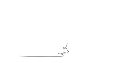 Sürekli kendini çizen animasyon, güçlü vücut geliştirici ve halter kaldıran ön görüşü kendine çekiyor. Formda bir atlet halter kaldırıyor, ağırlık kaldırıyor. Tam uzunluktaki bir çizgi canlandırması