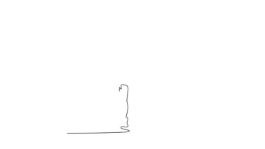 Sürekli çizginin animasyon çizimleri jimnastik ritmik kadın dansçı performansını kurdeleyle çeker. Pratik alanındaki konser etkinliğinin yaratıcılığı ve yeteneği. Tam uzunluktaki tek çizgi canlandırması