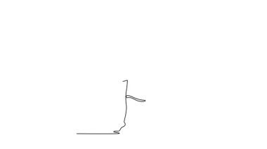 Kendi kendine çizim yapan tek çizgi kurdeleli çekici bayan ritmik jimnastikçiyi kendine çekiyor. Güzel ve zarif sporlar. Hareket, zarafet ve esneklik. Devamlı çizgi çekme. Tam uzunluk canlandırması