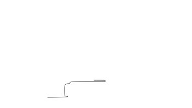 Sürekli kendini çizen hareketli kadın atlet jimnastikçi paralel barlar üzerinde amuda kalkarken sanatsal jimnastik yapıyor. Genç kız akrobatik hareketler yapıyor. Tam uzunluktaki bir çizgi canlandırması