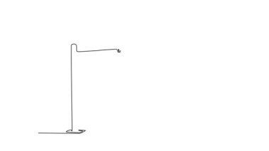 Jimnastik şampiyonasında sürekli çizilen hareketli çizgiler esnek kadın jimnastikçilere paralel barlar oluşturuyor. Hareket, hareket, hareket, sağlıklı yaşam tarzı. Tam uzunluktaki bir çizgi canlandırması