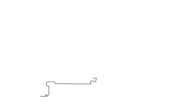 Sürekli kendini çizen animasyon, genç bayan jimnastikçiyi profesyonel jimnastik salonundaki düz olmayan barlarda amuda kaldırıyor. Beden eğitimi temel denge egzersizi yapıyorum. Tam uzunluktaki bir çizgi canlandırması