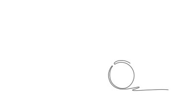 Çantalı işadamının durmaksızın çizdiği çizgilerin animasyonu ofise bisikletle gidiyor. Ofis bölgesinde erkek işçi bisikleti kullanıyor. Tam uzunluktaki tek çizgi canlandırması