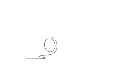 Animasyonlu kendini çizen sürekli çizgi, bmx akrobatik egzersiz yapan profesyonel erkek atleti kendine çekiyor. Becerikli BMX freestyler atlayışı ve açık havada hava numarası yapıyor. Tam uzunluktaki bir çizgi canlandırması