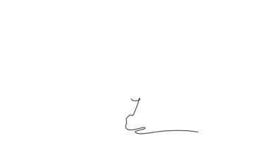 Sürekli çizim yapan animasyon, üniformalı ve koruyucu kasklı çekici Amerikan futbolcusunu gol çizgisine doğru çekiyor. Spor, takım, yarışma. Tam uzunluktaki bir çizgi canlandırması