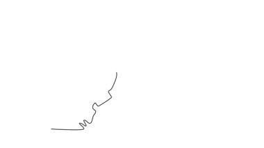 Sürekli çizim yapan animasyon genç çevik Amerikan futbolcuyu hızlı koşturdu. Spor saldırısı. Profesyonel sporcu kariyeri. Hareket, hareket, rekabet. Tam uzunluktaki bir çizgi canlandırması