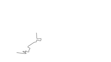 Sürekli çizim yapan beyzbolcu kadın oyuncu stadyumdaki egzersiz sahasında topa vurdu. Beyzbol atleti sopayı sallıyor. ABD oyunları yarışması. Tam uzunluktaki bir çizgi canlandırması