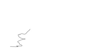 Tek çizgili animasyon, golfçüyü kendine çekiyor. Golfte konsantrasyon ve hassasiyet gerektiriyor. Spor, sağlıklı yaşam tarzı. Devamlı çizgi çekme. Tam uzunluk canlandırması