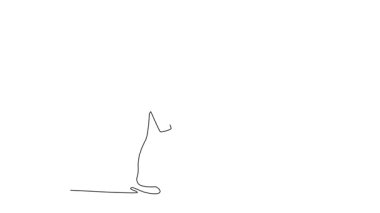 Tek çizgili animasyon odaklanmış kadını geri çekerek tekrar eden bir yayla tam çekimde. Yoğun konsantrasyon ve kendini işine adamış bir okçunun yeteneklerini somutlaştırıyor. Tam uzunluk canlandırması