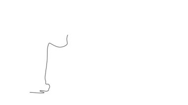 Aralıksız çizilen çizgi, okçuluk sporlarının yoğun odaklanma, hassasiyet ve zarif hareketini tasvir ederek yayı ve okları çeken erkek okçuyu kendine çekiyor. Tam uzunluktaki tek çizgi canlandırması