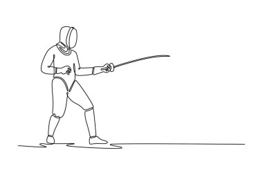 Aktif eskrimciyi sürekli çizen çizgi 