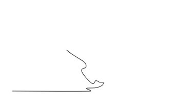 Tek bir çizginin kendi kendine çizimi güçlü iki eskrimci folyolarla çakışıyor. Stratejik savaşı, hızı ve sporun zarafetini sembolize ediyor. Devamlı çizgi çekme. Tam uzunluk canlandırması