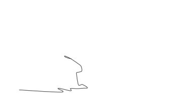 Tek bir çizginin kendi kendine çizimi iki eskrimciyi hareketli bir hamlede cezbeder ve savuşturur. Zarif hareketi ve stratejik hareket yeteneğini sembolize ediyor. Devamlı çizgi çekme. Tam uzunluk canlandırması