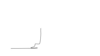 Aralıksız çizimlerin animasyon çizimi, yüksek tekme atan profesyonel erkek karate sporcusunu geriye doğru çekiyor. Dövüş sanatlarını, gücü, yeteneği ve dengeyi sembolize ediyor. Tam uzunluktaki tek çizgi canlandırması