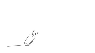 Sürekli çizilen çizgi animasyonuyla iki erkek karate sporcusu karşı karşıya geliyor, bir eli sportmenlik ve kavgadan sonra saygı jesti olarak kenetleniyor. Tam uzunluktaki bir çizgi canlandırması