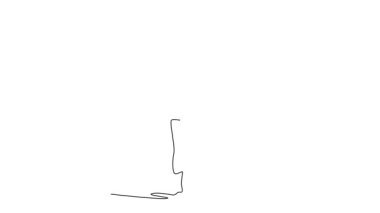 Tek çizgili animasyon, erkek balıkçıyı balığın zaferini, sabrın ödülünü ve başarılı bir avı temsil eden bir balıkla kendine çekiyor. Devamlı çizgi çekme. Tam uzunluk canlandırması