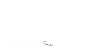 Sürekli çizilen çizgi, genç ve çekici erkek pateni, profesyonel bir hokey oyuncusunun çevikliğini, gücünü ve zarif hareketini temsil eder. Tam uzunluktaki tek çizgi canlandırması