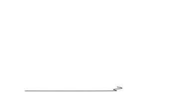 Animated self drawing of continuous line draw man in traditional uniform stands in ready stance, holding a long staff, disciplined focus and readiness of Aikido weapon. Full length one line animation