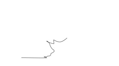 Devamlı çizimlerin animasyonu, geleneksel, derin törensel çömelme (Shiko) ile kaslı Sumo güreşçisini, kollarını uzatmış, güçlü zemine dayanmış bir şekilde kendine çekiyor. Tam uzunluktaki tek çizgi canlandırması