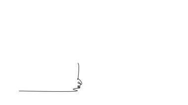 Sürekli çizilen çizgi, Sumo güreşçisini düşük, çömelmiş başlangıç pozisyonu, yere değen el, şarjdan hemen önce yoğun bir şekilde odaklıyor. Tam uzunluktaki bir çizgi canlandırması