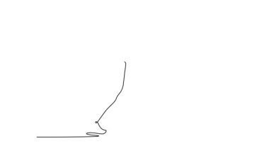 Kendi kendine çizim yapan iki büyük Sumo güreşçisini birbirine kenetlenerek kontrol için şiddetli bir mücadele içinde birbirlerine tutunmaya zorluyor. Devamlı bir çizgi. Tam uzunluk canlandırması