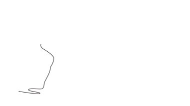 Tek çizgili animasyon, Sumo güreşçisini iki eli havada, itmeye ya da itmeye hazır bir şekilde sabit ve defansif bir pozisyonda kendine çekiyor. Devamlı bir çizgi. Tam uzunluk canlandırması